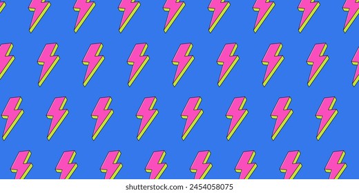 Flash seamless pattern. Vector Illustration.