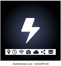 flash sign icon