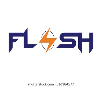 flash sign - lightning symbol - logotype