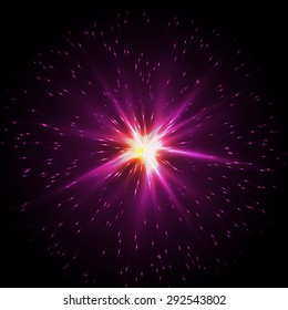 Flash Star, Light flare special effect. vector illustration.