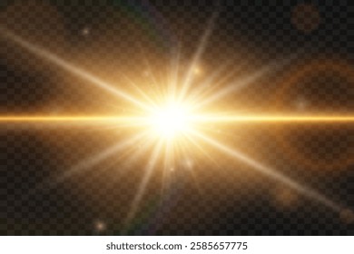 A flash of star and light, a glare of rays.