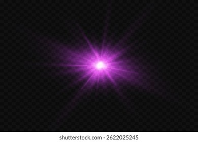 Flash of star and rays of light.