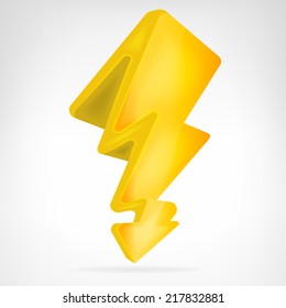 flash strike icon vector isolated on white illustration