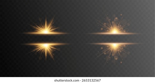 Flash de sol e faísca mágica no raio abstrato brilhante com efeito brilhante feixe de poeira luz luz luz fundo luz vetor luz de luz branca explosão brilho

