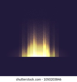 Flash of sunlight on the horizon. Vector illustration