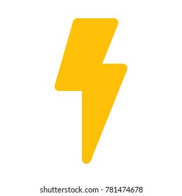 flash symbol on isolated background