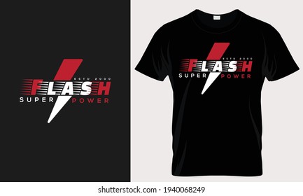 Flash T shirt Design, Creative T shirt Design print ready Template 