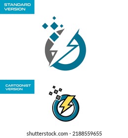 Plantilla O De Letra De Logotipo Flash Tech