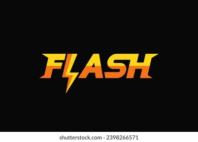 Diseño del logotipo de la compañía de texto Flash.