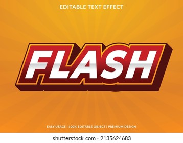 flash text effect editable template with abstract and modern style use for business logo and brand 