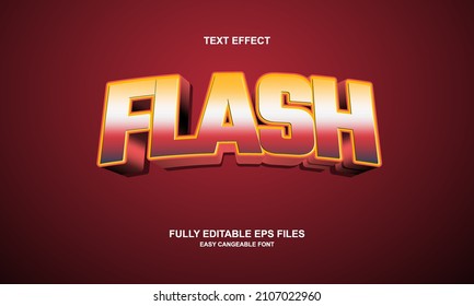 flash text effect editable vector