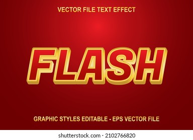 flash text effect on red color background.