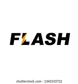 Flash Text Font Logo Design Inspiration Stock Vector (Royalty Free ...