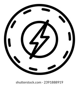 Flash thinking icon outline vector. Critical mind. Head brain