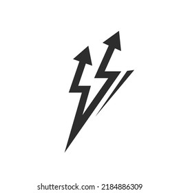 flash thunder bolt arrow  icon vector design template