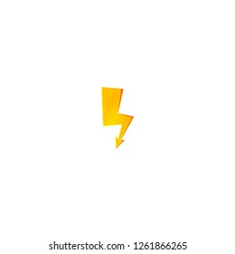 Flash and thunder bolt icon. High voltage and electricity symbol.