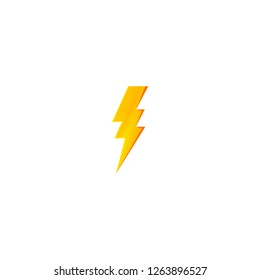 Flash and thunder bolt icon. High voltage and electricity symbol.