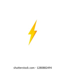 Flash and thunder bolt icon. High voltage and electricity symbol.