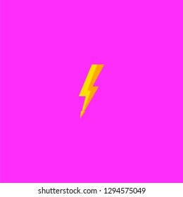 Flash and thunder bolt icon. High voltage and electricity symbol.