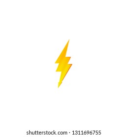 Flash and thunder bolt icon. High voltage and electricity symbol.