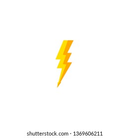 Flash and thunder bolt icon. High voltage and electricity symbol.