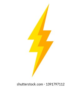 Flash and thunder bolt icon. High voltage and electricity symbol