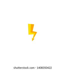 Flash and thunder bolt icon. High voltage and electricity symbol