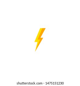 Flash and thunder bolt icon. High voltage and electricity symbol