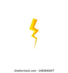 Flash and thunder bolt icon. High voltage and electricity symbol