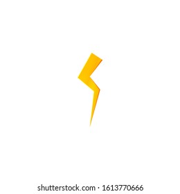 Flash and thunder bolt icon. High voltage and electricity symbol