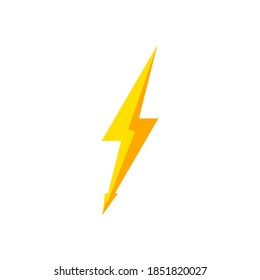 Flash and thunder bolt icon. High voltage and electricity symbol