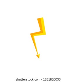 Blitz- und Donner-Symbol. Hochspannungs- und Stromsymbol