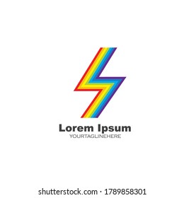 flash thunder bolt   illustration vector template