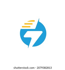 flash thunder bolt illustration vector template