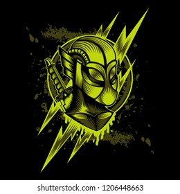 flash thunder hero mascot design illustration amazing design for your company or brand
