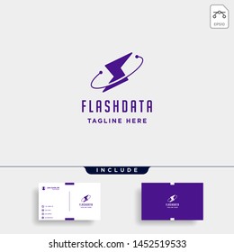 flash thunder internet logo design vector power connection symbol sign icon