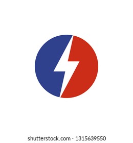 Flash thunder logo design vector template