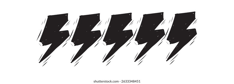 flash thunder power icon  Lightning bolt icon with thunder bolt - Electric power icon symbol in thin line  outline and stroke style for apps and website vector ilustration
