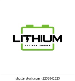 Flash Thunderbolt Energy Power Logo Electricity Lithium Battery Logotype concept icon.