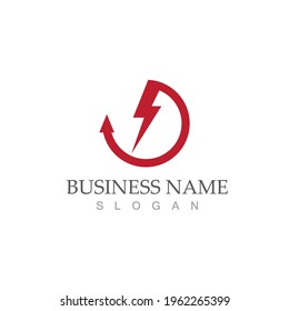 flash thunderbolt logo template design