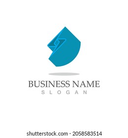 flash thunderbolt logo template design