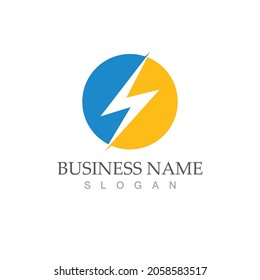 flash thunderbolt logo template design