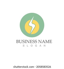 flash thunderbolt logo template design
