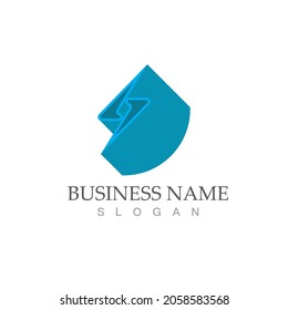 flash thunderbolt logo template design