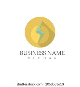 flash thunderbolt logo template design
