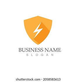 flash thunderbolt logo template design