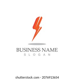 flash thunderbolt logo template design