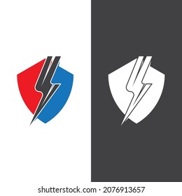 flash thunderbolt logo template design