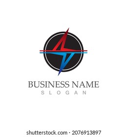 flash thunderbolt logo template design