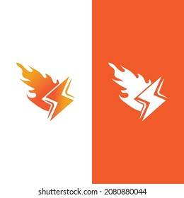 flash thunderbolt logo template design